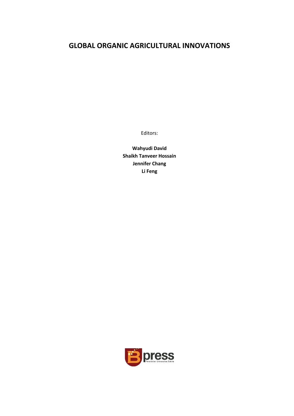 Global Organic Agricultural Innovations