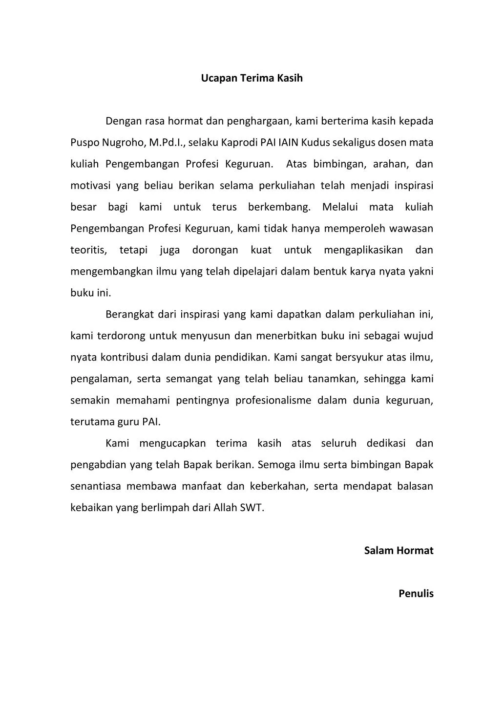 Pengembangan Profesi Keguruan