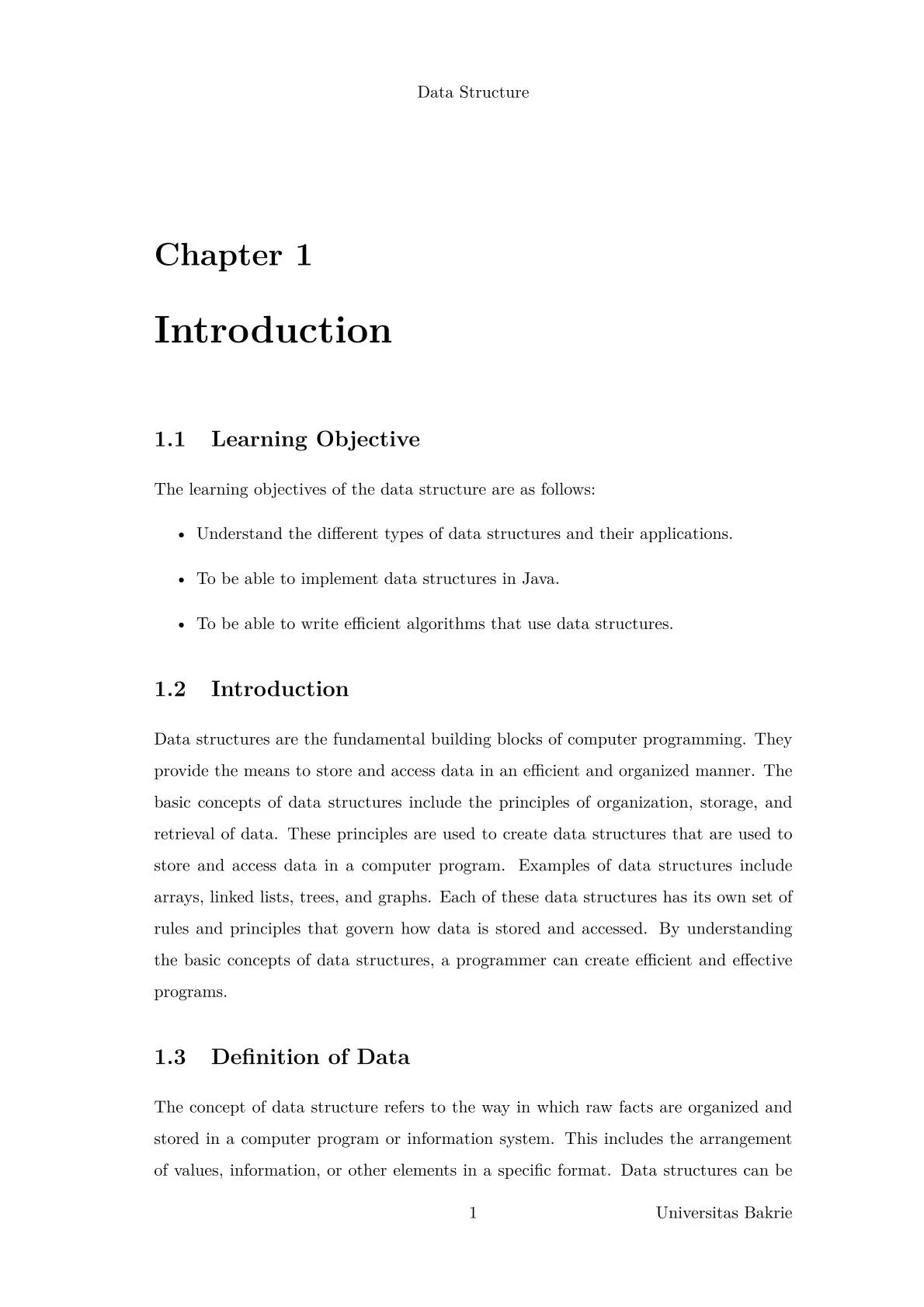 Data Structure Vol. 1