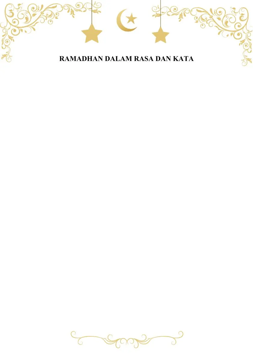 Ramadhan dalam Rasa dan Kata
