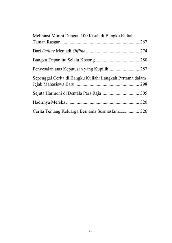 Cerita dari Perguruan Tinggi