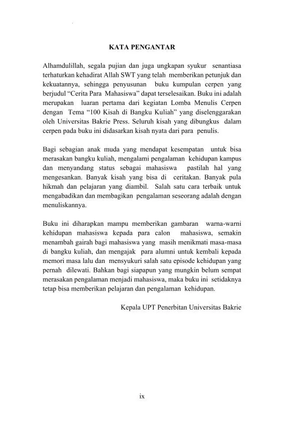 Cerita Para Mahasiswa