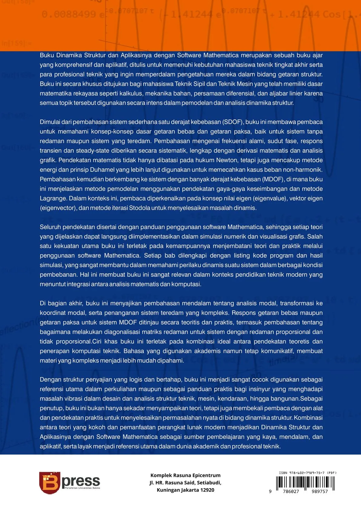 Dinamika Struktur dan Aplikasinya dengan Software Mathematica