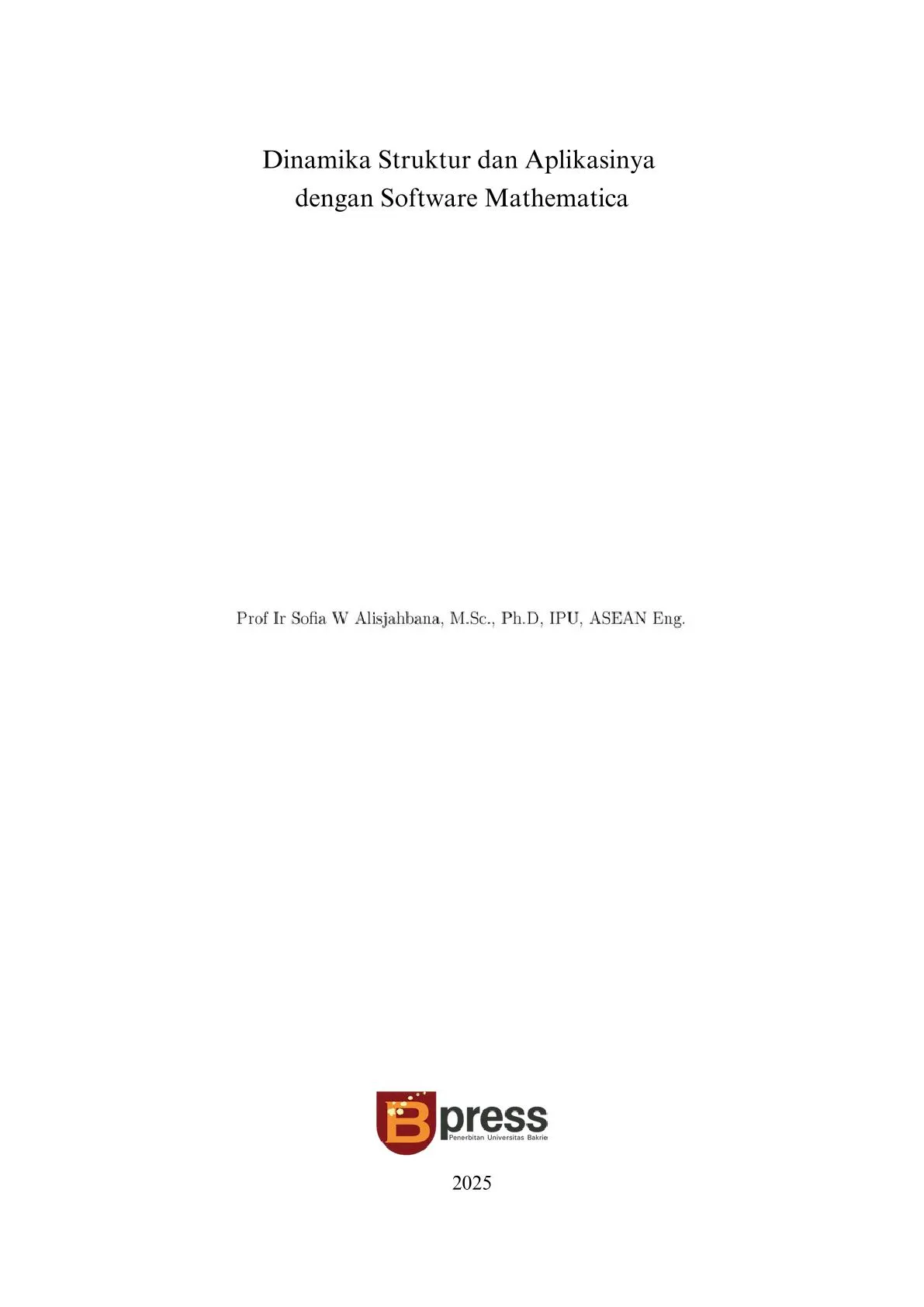 Dinamika Struktur dan Aplikasinya dengan Software Mathematica