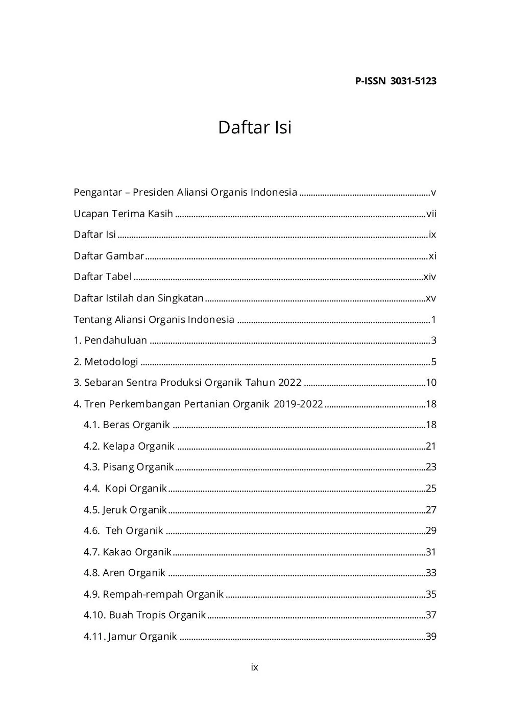 Statistik Pertanian Organik Indonesia