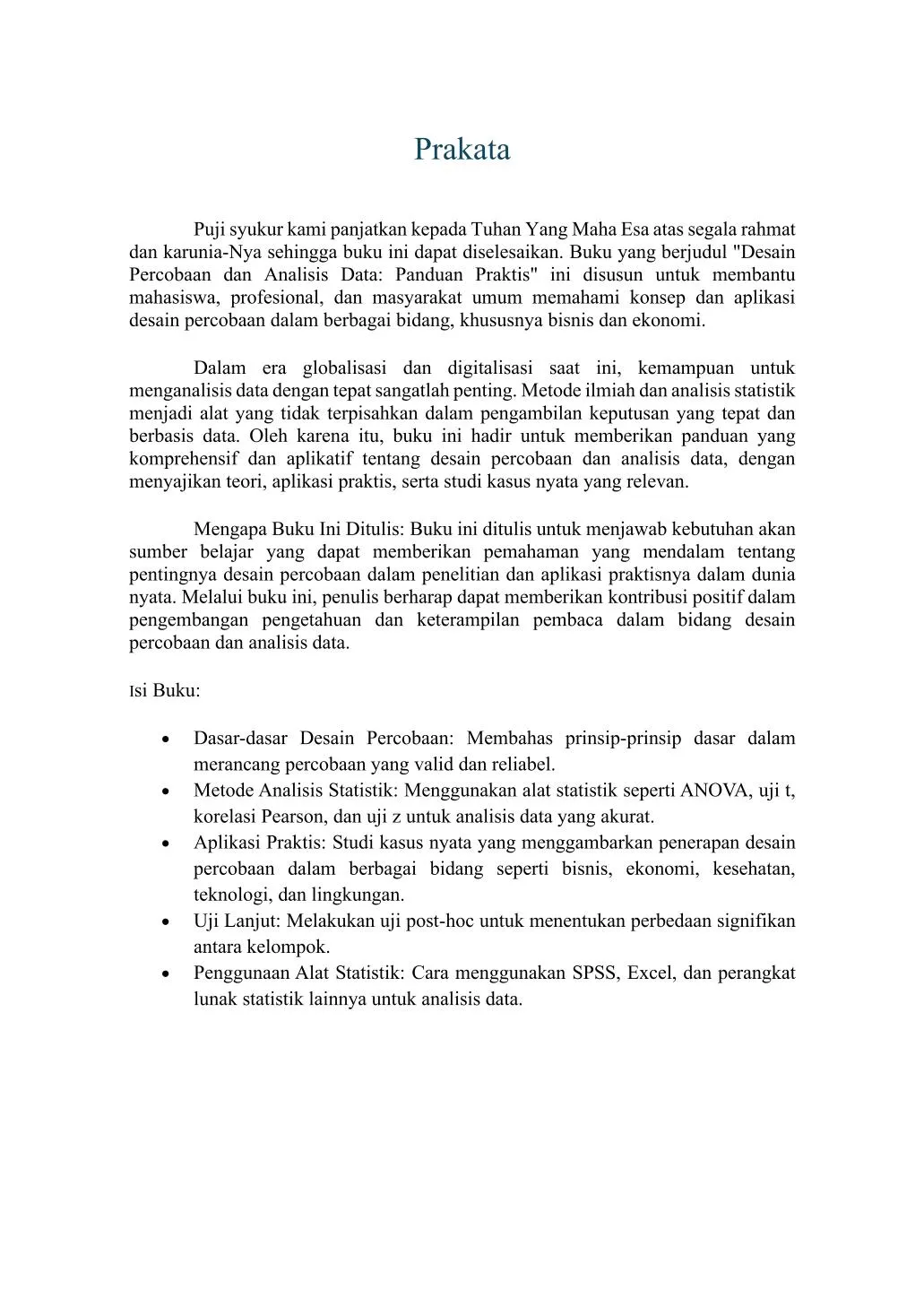 Desain Percobaan: Teori dan Aplikasi