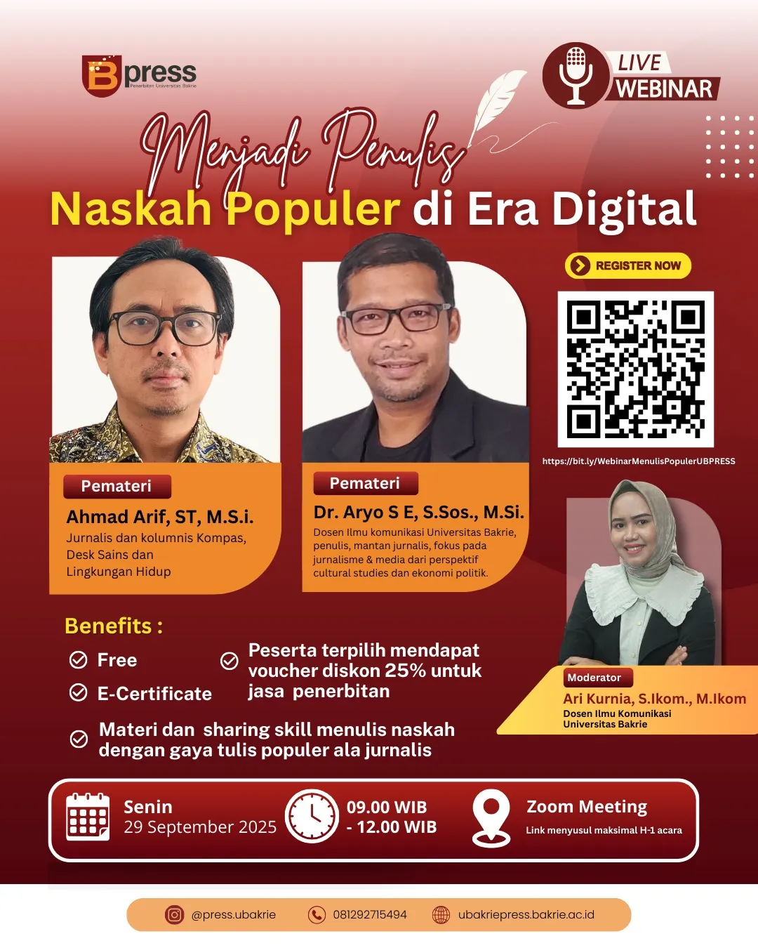 Webinar – “Menjadi Penulis Populer di Era Digital”