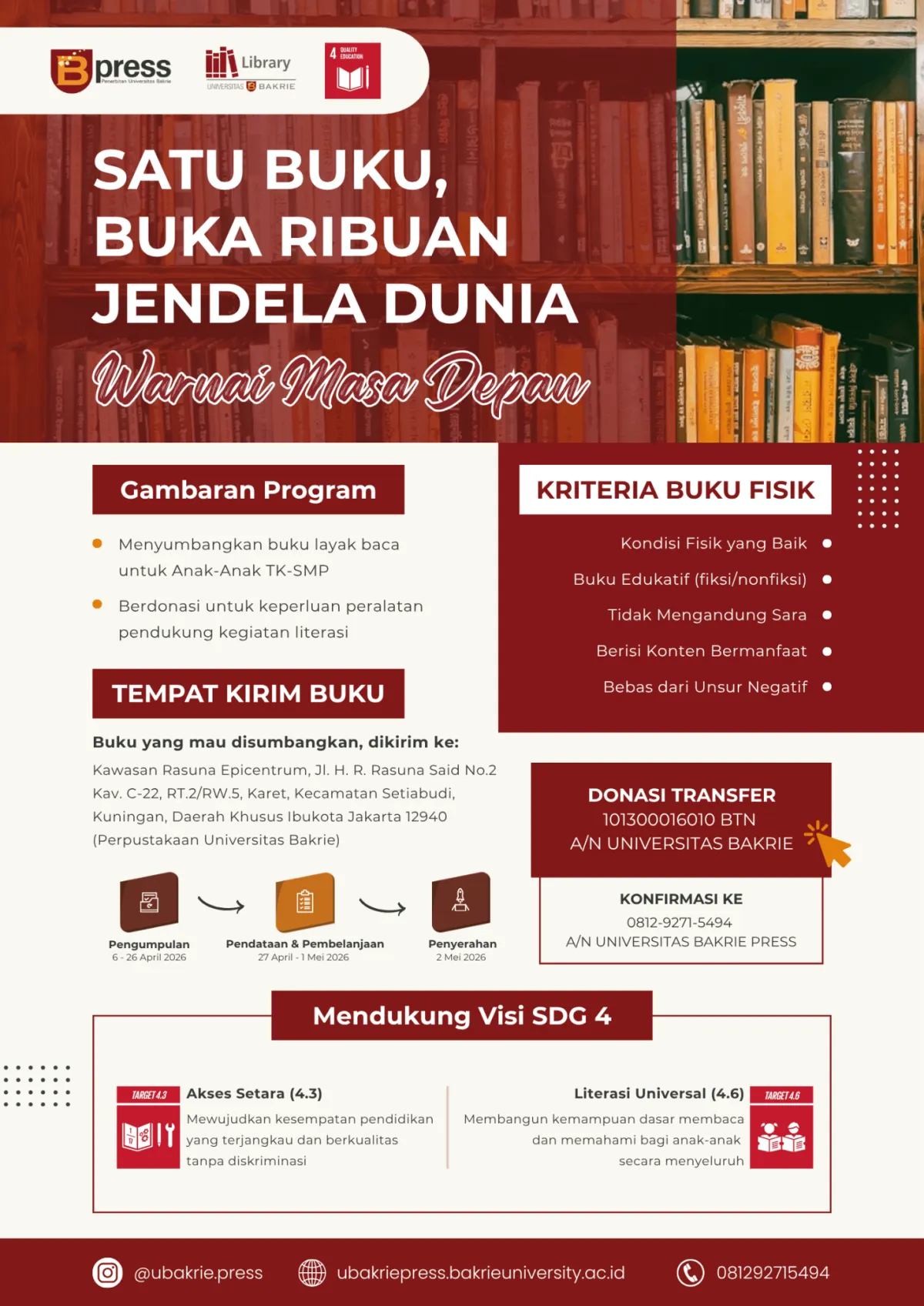 Satu Buku, Buka Ribuan Jendela Dunia: Warnai Masa Depan Anak-Anak