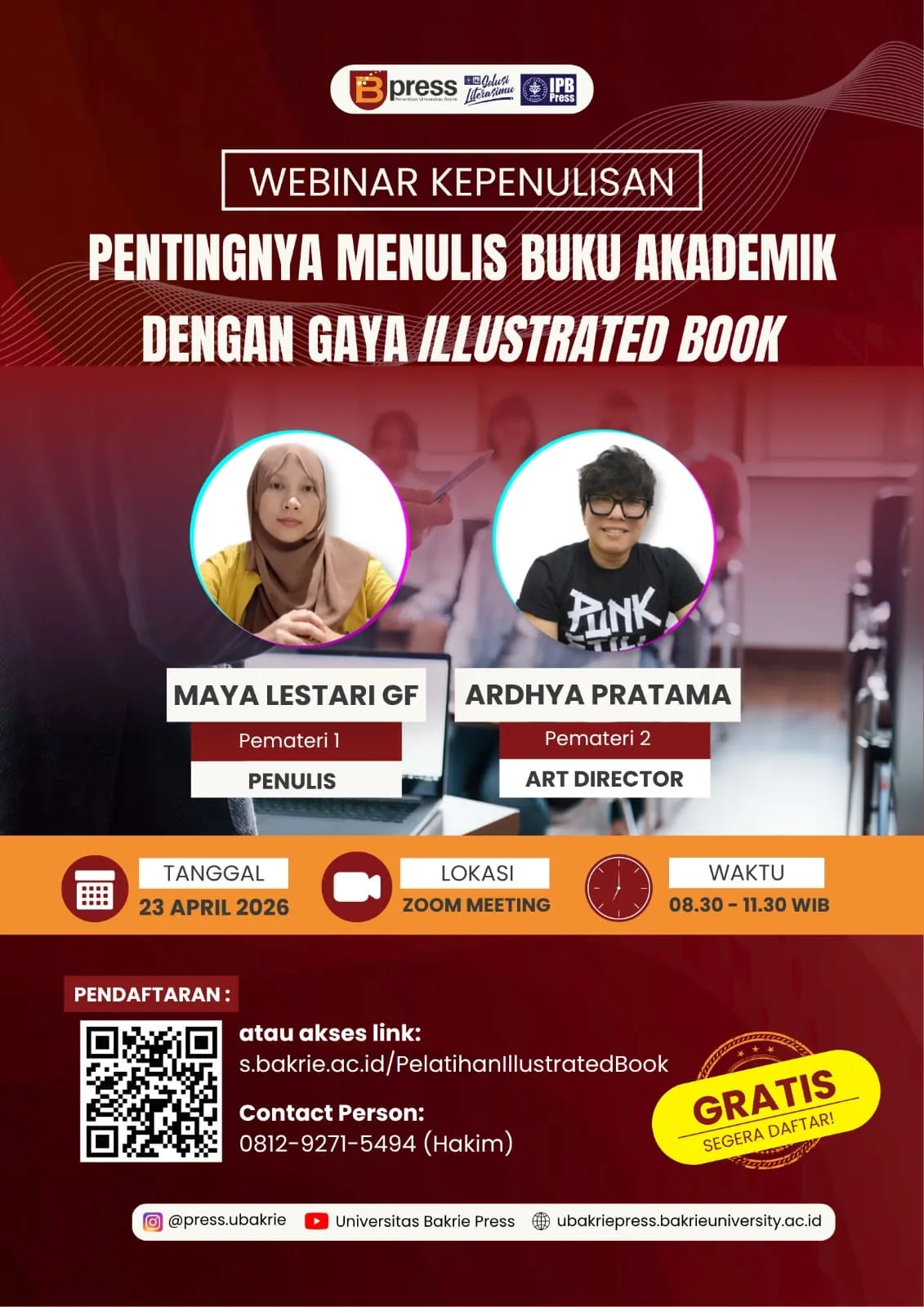 Webinar Kepenulisan GRATIS: Pentingnya Menulis Buku Akademik dengan Gaya Illustrated Book