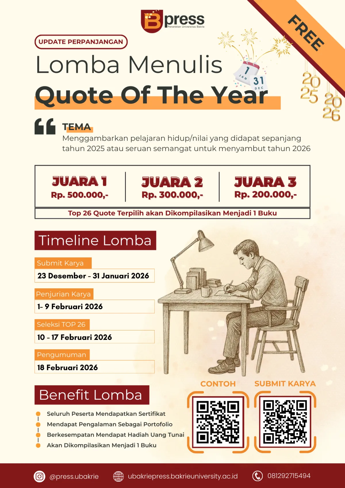 Lomba Menulis Quote Of The Year
